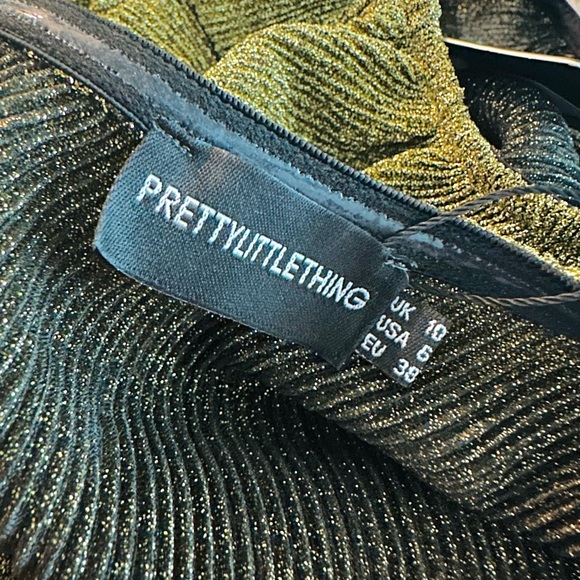 Gold glittery fitted dress luxury - Picture 2 of 7